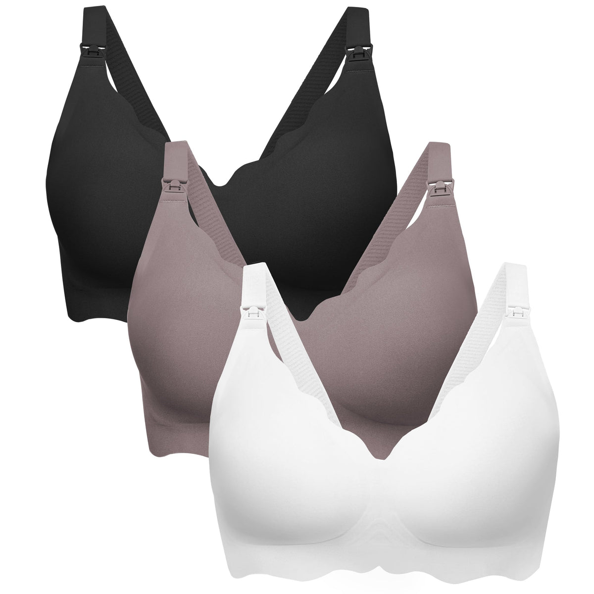 Women's Angelhood for Breastfeeding 3 Pack Seamless Nursing Bra