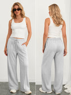 Athmile Women's Wide-Leg Sweatpants High-Waisted Baggy - Size XX-Large
