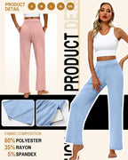 Huukeay 3 Pack Women's Lounge Pants Cozy Sweatpants Small - Style 2