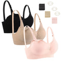 Women's Seitop 3 Pack for Woman, Seamless Breastfeeding Xl Nursing Bra