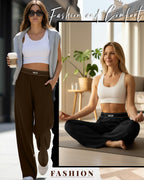 Neer 3 Pack Women's Cotton Lounge High-Waisted Pants - Style 30
