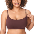 Women's Momanda Ribbed for Breastfeeding Hazelnut Small Nursing Bra
