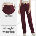 Qbk High-Rise Yoga Scrub Pants Women Straight Wide-Leg - Style 31