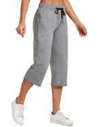 Specialmagic Women's Capri Pants Cotton Sweatpants Heather Grey 4xl