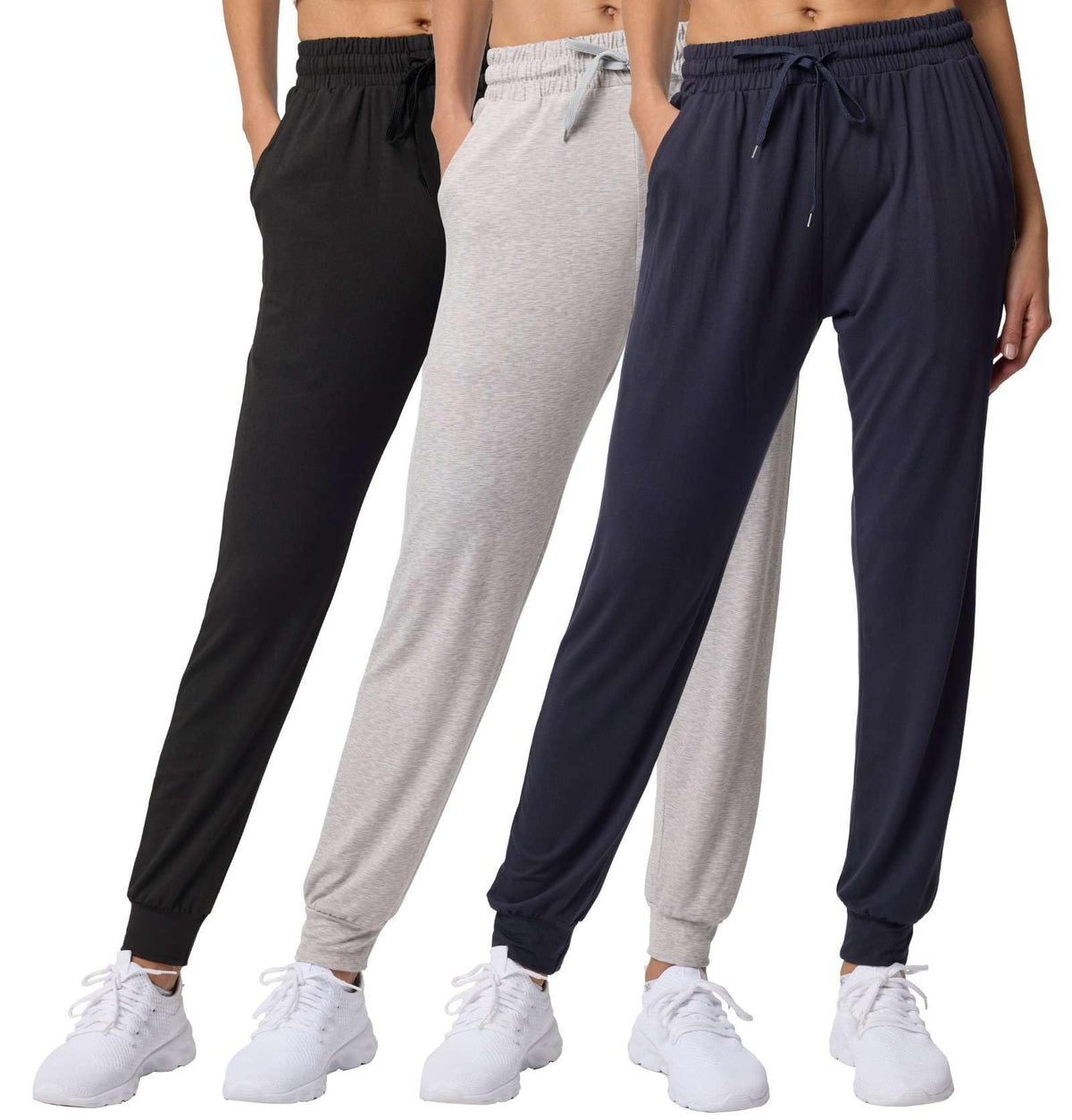 3 Pack Women's Joggers Sweatpants Lounge Pants Yoga Workout - Size Small