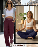 Neer 3 Pack Women's Cotton Lounge High-Waisted Pants - Style 7