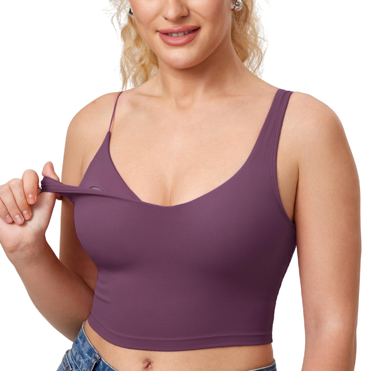 Women's Momanda Longline Sports Deep Purple X-small Nursing Bra