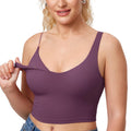 Women's Momanda Longline Sports Deep Purple Large Nursing Bra