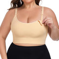 Angelhood Women's's Non-padded Bralette Convenient Breastfeeding Full Coverage Wirefree Support Everylife Sport Sleep Nude Nursing Bra