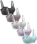 Women's Suekaphin 5pack Wireless Nursing Maternity Breastfeeding Small, Sort Cc-a Bra