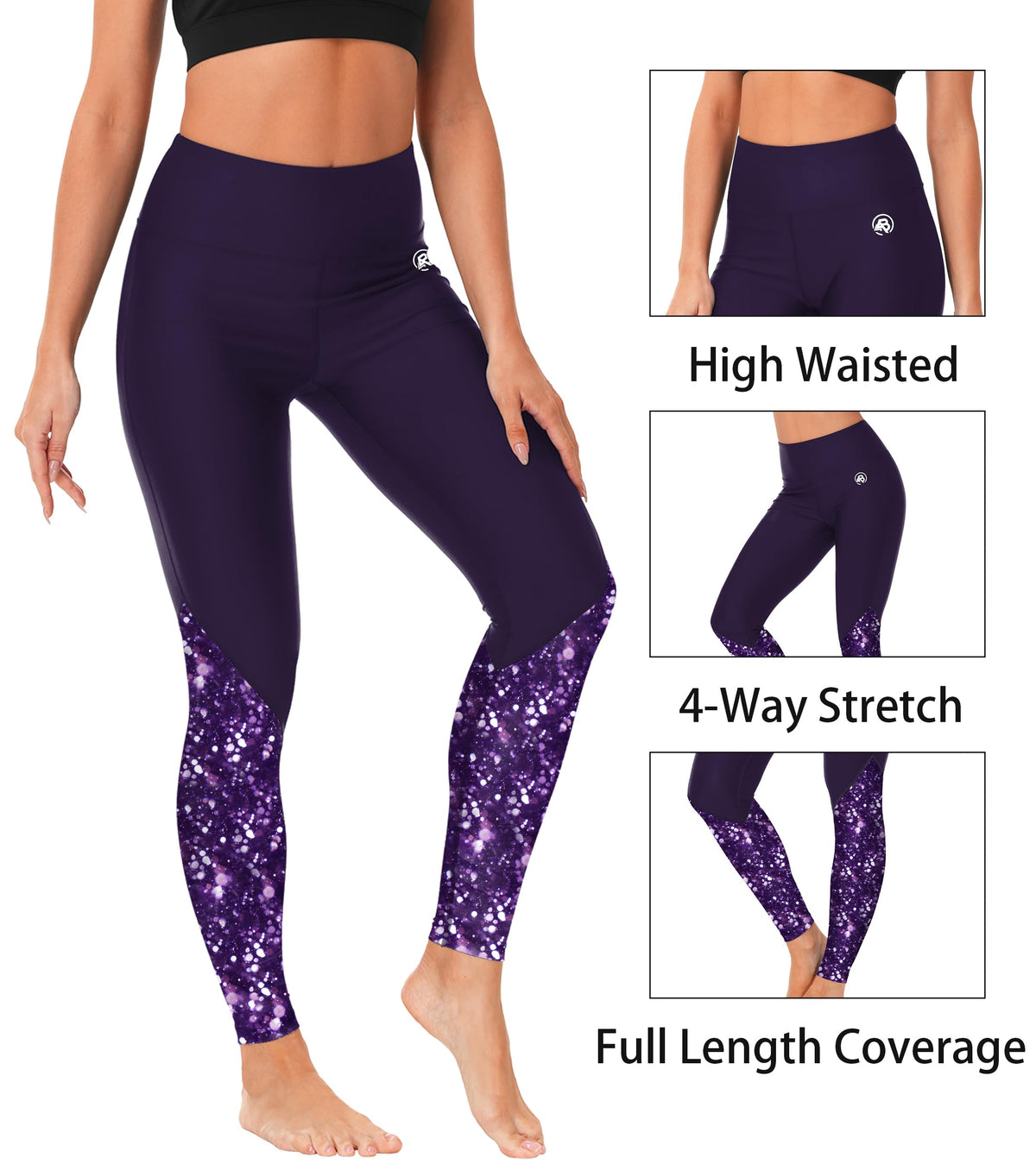 Women's Swimsuit Tummy Control Long Uv Leggings Sun Blocking Swim