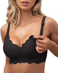 Women's As Fairy Scalloped Jelly Support Purple S Nursing Bra