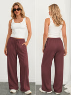 Athmile Women's Wide-Leg Sweatpants High-Waisted Baggy - Style 15