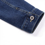 Hixiaohe Spring Summer Jean Jacket For Women Trendy Half Sleeve Button Down Short Denim Retro Cropped Trucker Coat - 03-dark-blue
