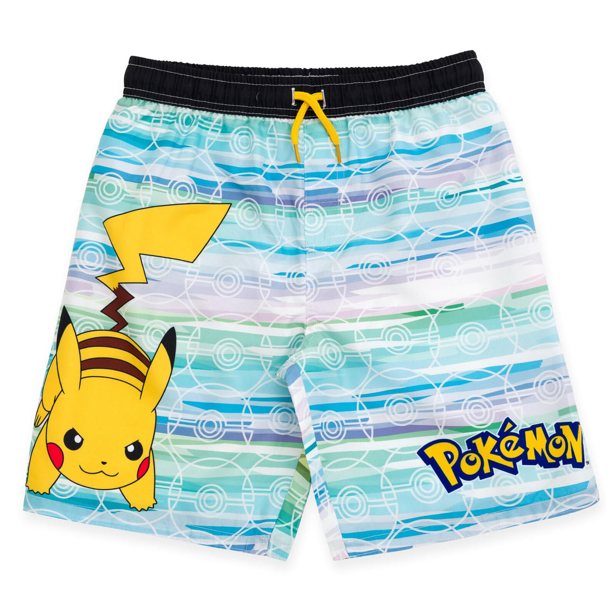 Pokemon Pikachu Little Boys UPF 50+ Swim Trunks Blue/Purple/Green 7