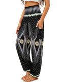 Qianxizhan Women's Harem Pants High-Waist Yoga Boho - Style 5