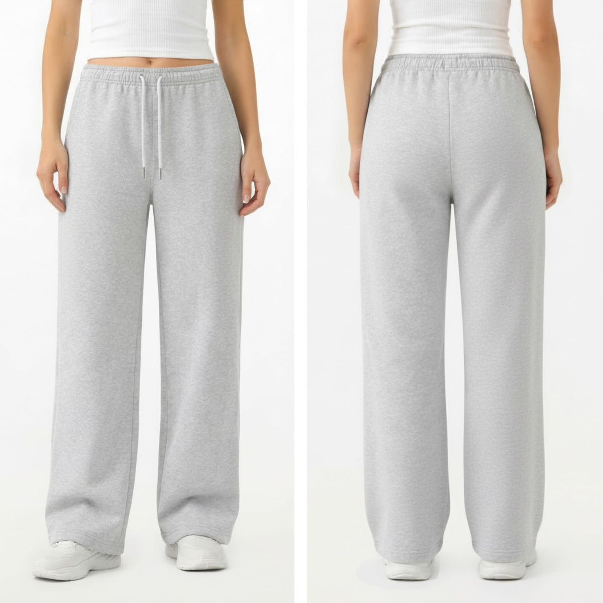 Common Stitch 3 Pack Wide-Leg Fleece Sweatpants For Women - Style 5