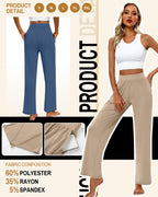 Huukeay 3 Pack Women's Lounge Pants Cozy Sweatpants X-large - Style 4