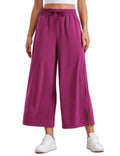 Women's Crz Yoga Lightweight Wide-Leg Crop Pants 25" Magenta Purple