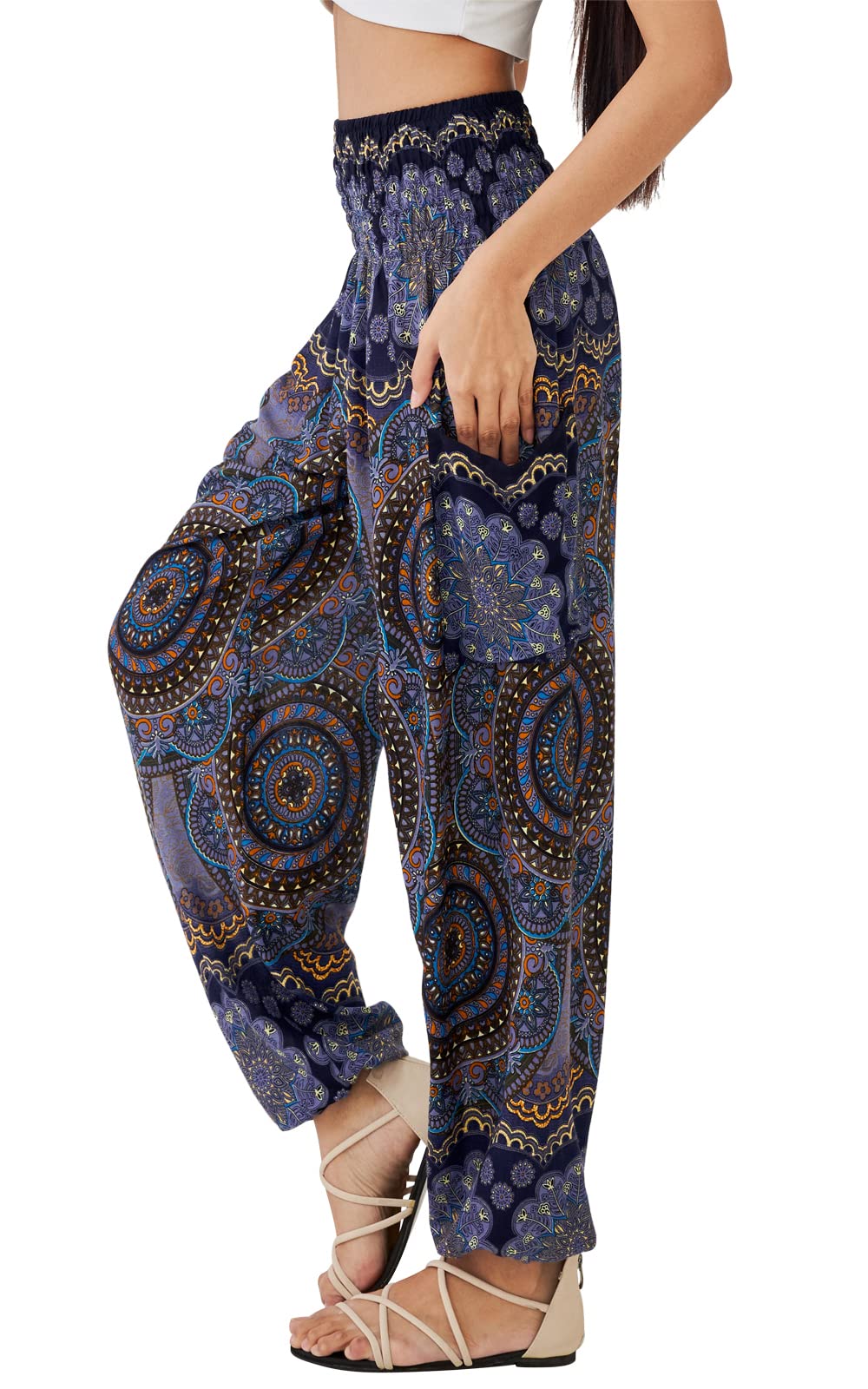Joob Boho Pants For Women Hippie Harem Women's Yoga – Comfy - Midnight