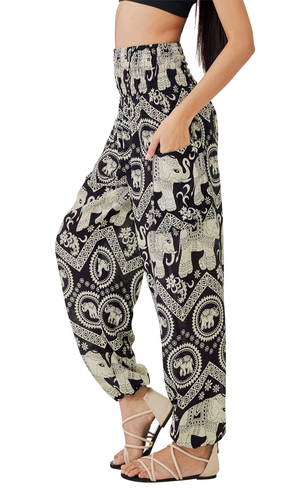 Joob Boho Pants For Women Hippie Harem Women's Yoga – Comfy - Black