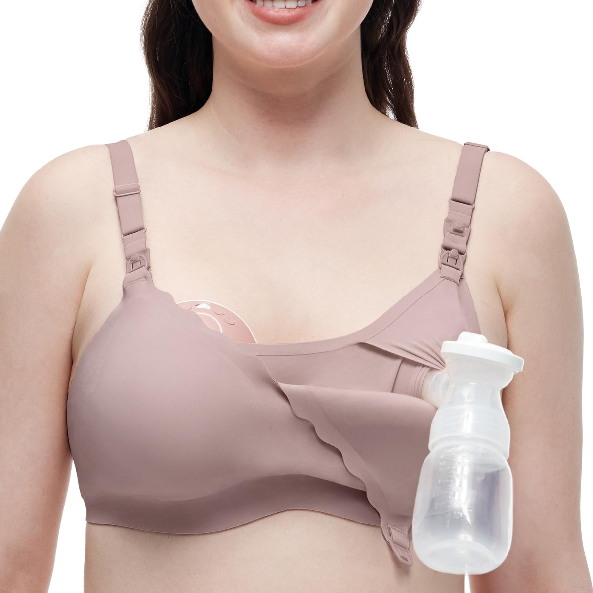 Women's Momcozy 4-in-1 Hands-free Pumping Cooling Fabric & Jelly-strip Support Bra