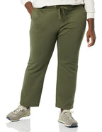 Essentials Women's Straight-Leg Fleece Sweatpants With - Olive