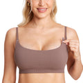 Women's Momanda Ribbed for Breastfeeding Brown Purple Xx-large Nursing Bra