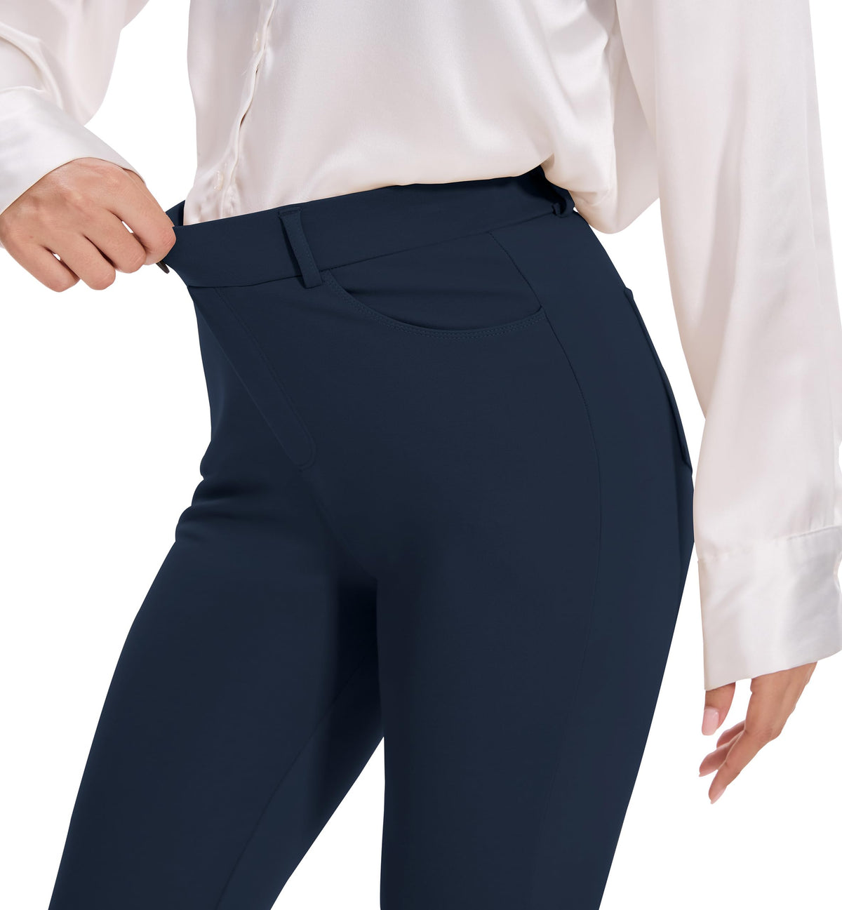 Vimpep Straight-Leg Yoga Dress Work Pants Women Pull On - Style 3