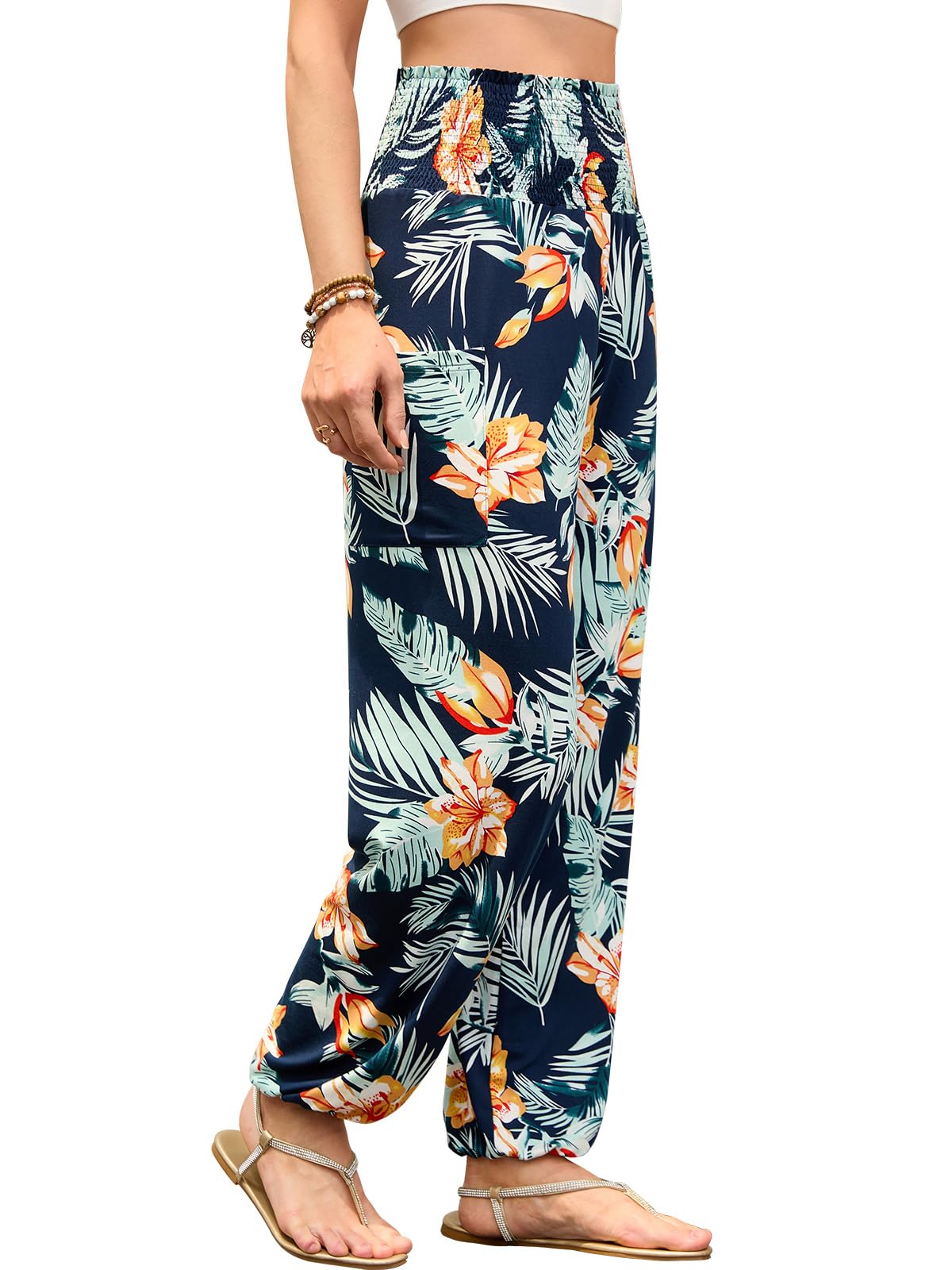 Qianxizhan Women's Harem Pants High-Waist Yoga Boho - Style 110