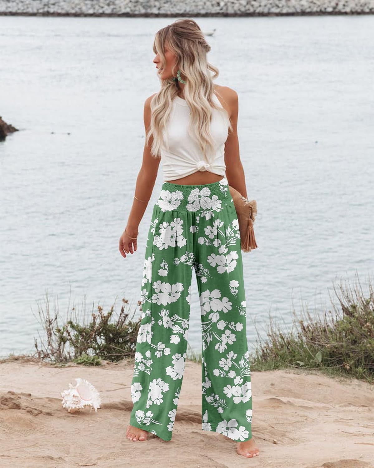 Angerella Pants For Women Women's Casual Loose Wide-Leg Cozy Palazzo