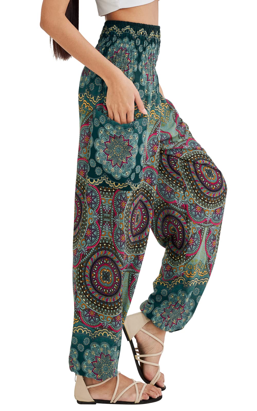 Joob Boho Pants For Women Hippie Harem Women's Yoga – Comfy - Aqua
