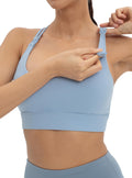 Women's V Vocni for Breastfeeding Criss-cross Back Sports Pink S Nursing Bra