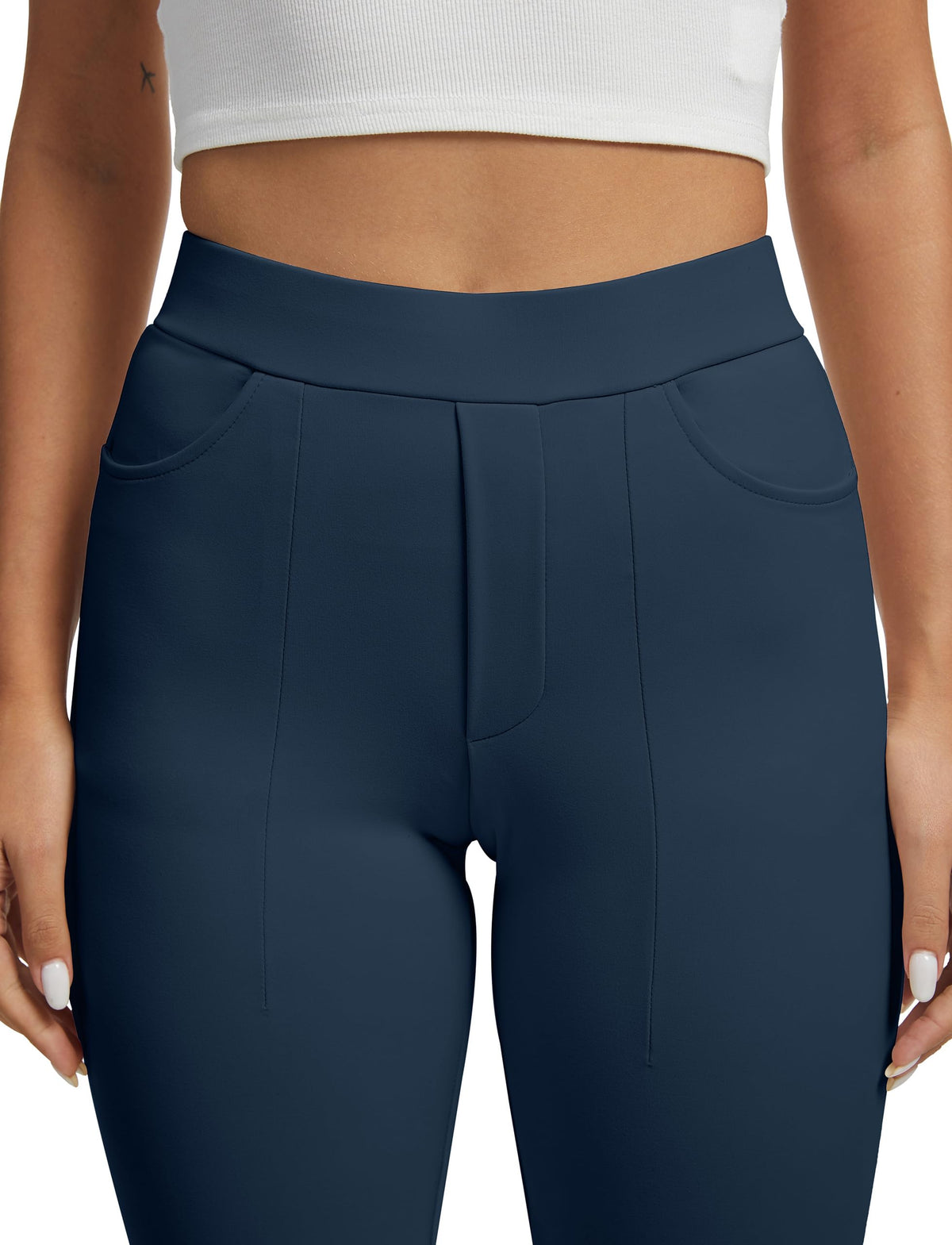 Vimpep Straight-Leg Yoga Dress Pants For Women Pull On - Style 112