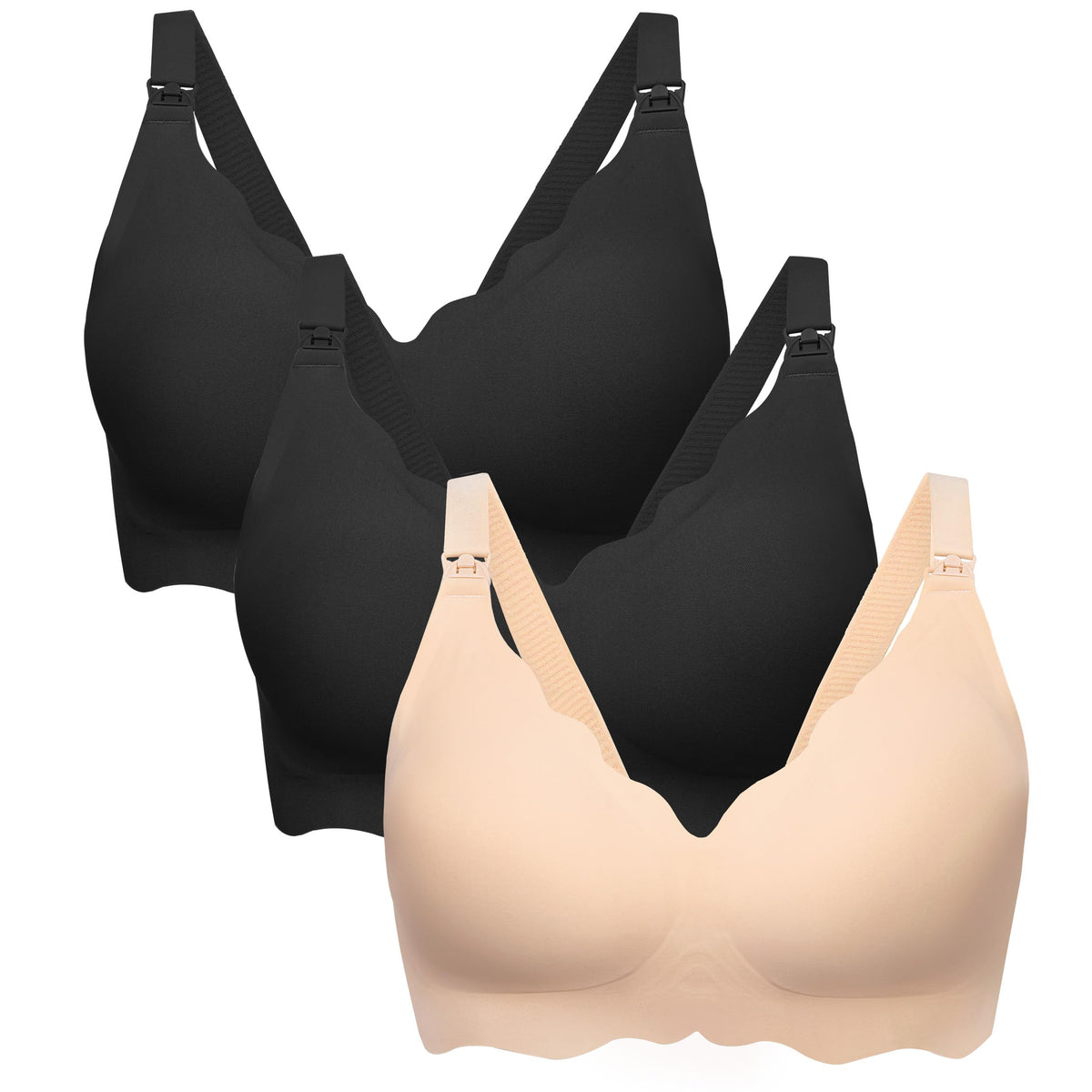 Women's Angelhood for Breastfeeding 3 Pack Seamless Nursing Bra