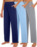 Huukeay 3 Pack Women's Lounge Pants Cozy Sweatpants Medium - Style 5