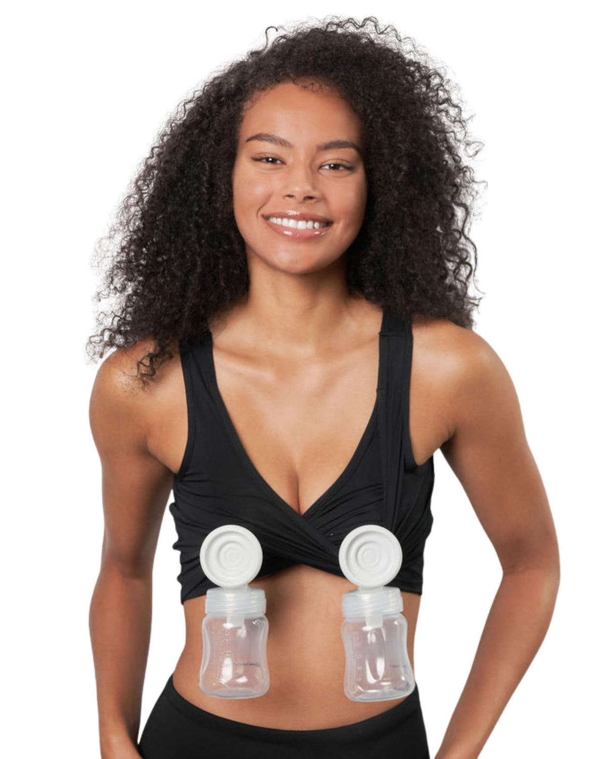 Women's Larken Hands Free Pumping for Breastfeeding Breast Pump for Pregnancy, & in One Black (m) Nursing Bra