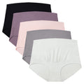 Mama Cotton Women's’s Over The Bump Maternity High Waist Full Coverage Pregnancy Adjustable Waistband (multicolor D 5 Pack, Size-m) Panties