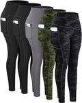 Chrleisure Leggings With Pockets For Women High-Waisted Tummy Control