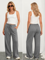 Athmile Women's Wide-Leg Sweatpants High-Waisted Baggy Teen - Size Medium