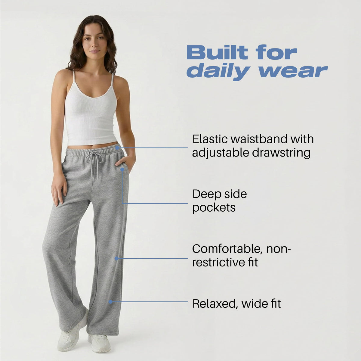Common Stitch 3 Pack Wide-Leg Fleece Sweatpants For Women Deep - Size 3X