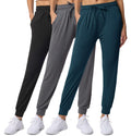 3 Pack Women's Joggers Sweatpants Lounge Pants Yoga Workout - Style 4