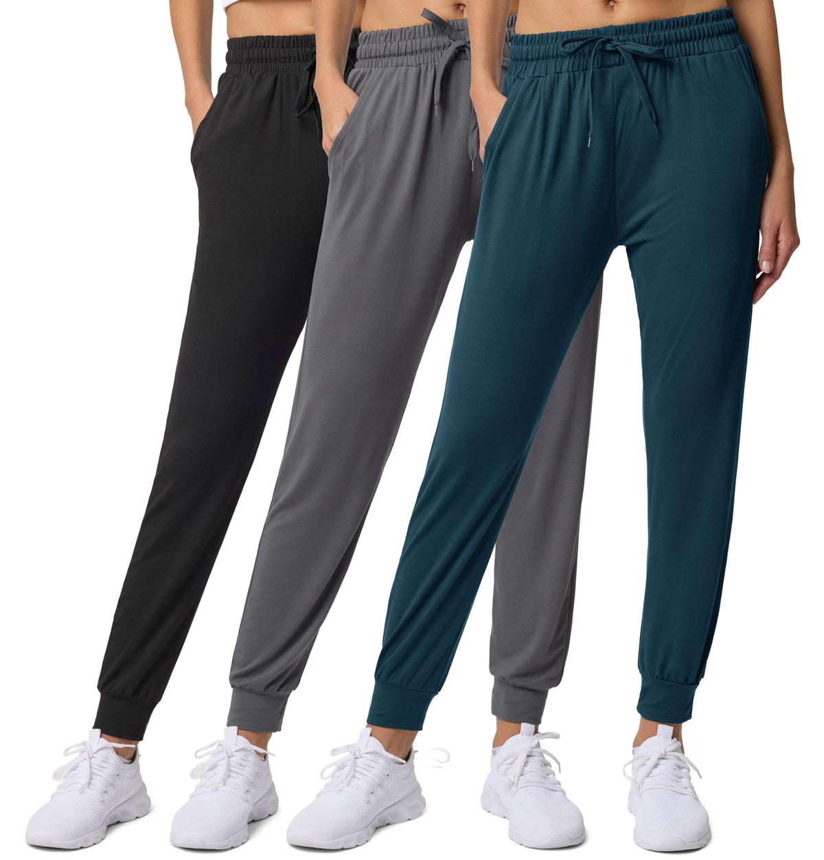 3 Pack Women's Joggers Sweatpants Lounge Pants Yoga - Style 15