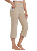 Willit Women's Yoga Capris Pants High-Waist Leggings Crop - Style 47