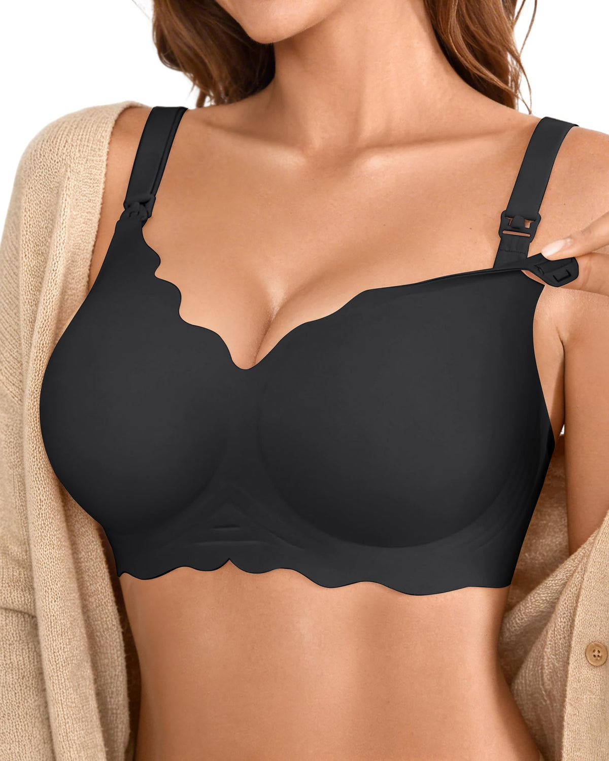 For Women's Breastfeeding Post Partum Essentials Jelly Pregnancy Pumping Breast Feeding Seamless Support Plus Size Supportive Wireless Sleep Padded