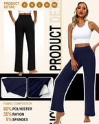 Huukeay 3 Pack Women's Lounge Pants Cozy Sweatpants - Style 10