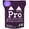 Boxie Probiotic Cat Litter, 40-Day Odor Control, Non-Clumping, Dust-Free, Crystal, 6lb, Multi-Cat
