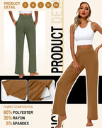 Huukeay 3 Pack Women's Lounge Pants Cozy Sweatpants Small Gray Green
