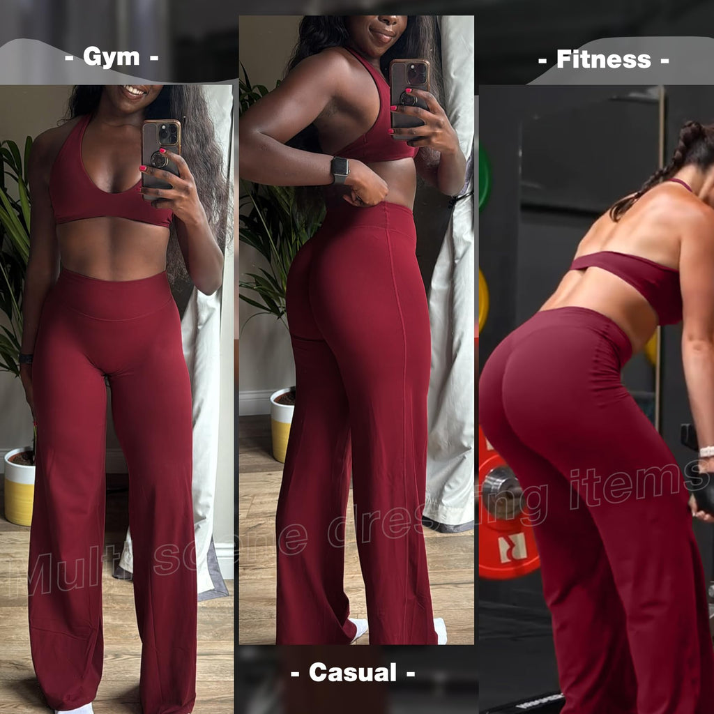 Jgs1996 Wide-Leg Yoga Pants Bottoms Straight-Leggings For - Style 59