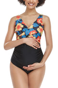 Women's Summersunshine Maternity One-Piece Swimwear - Yellow Floral